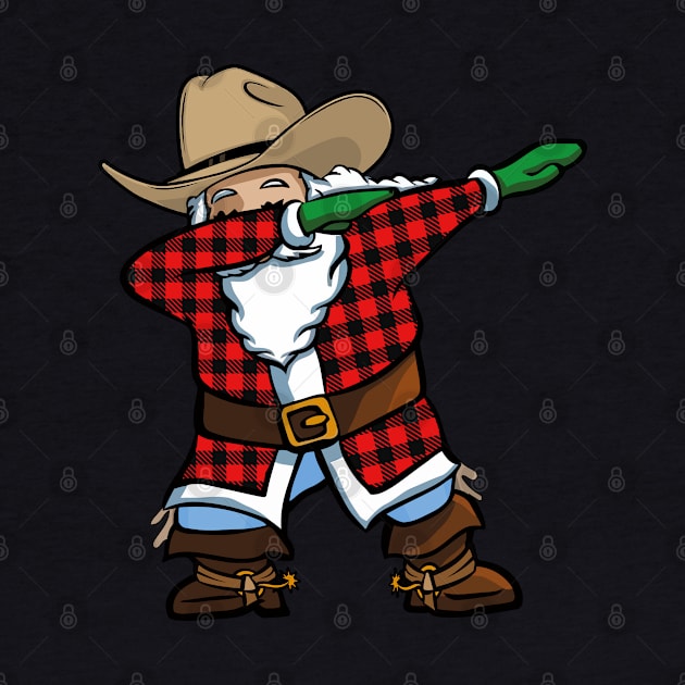 Cowboy Santa Christmas Dabbing by DARSHIRTS